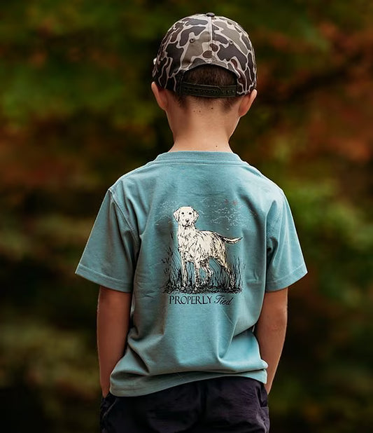 Properly Tied Boys SS Labrador Steel Blue