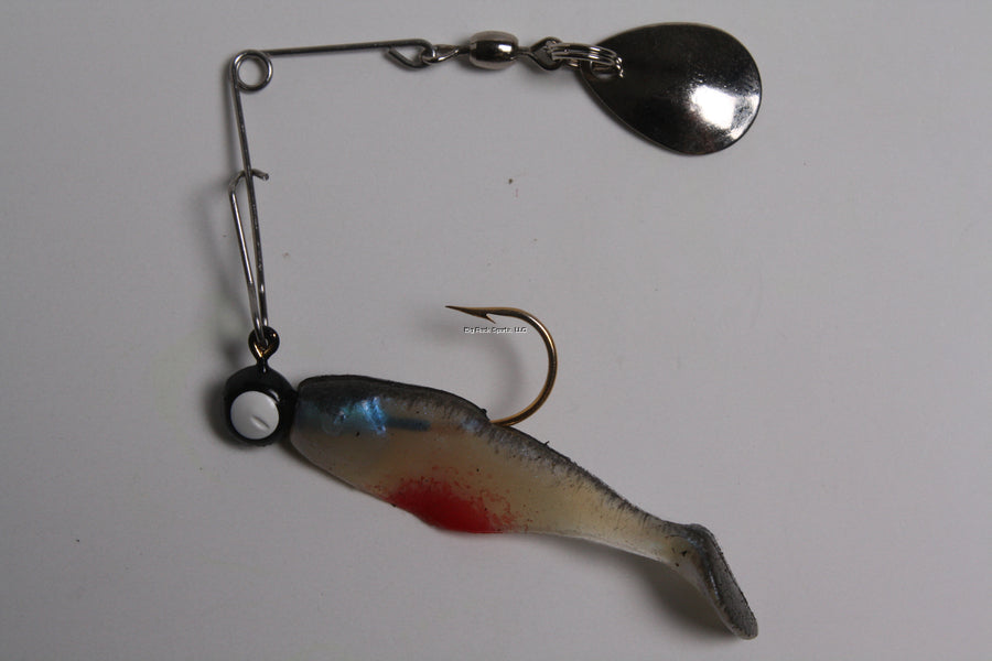 Betts 022SH-3N Spin Pogy Shad , 2", 1/16 oz, Pearl, Floating