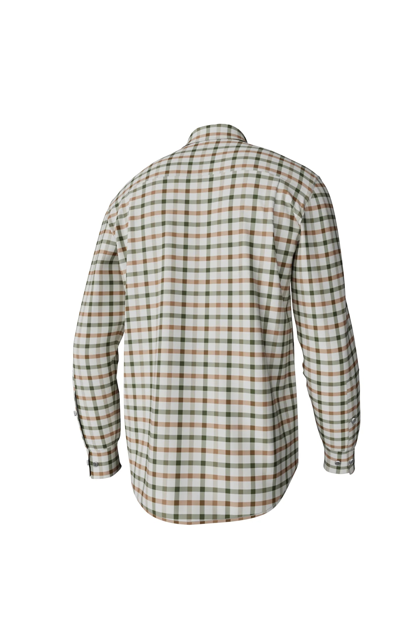 Southern Point Hadley Luxe Long Sleeve Button Down, Burke Tattersall - Cypress