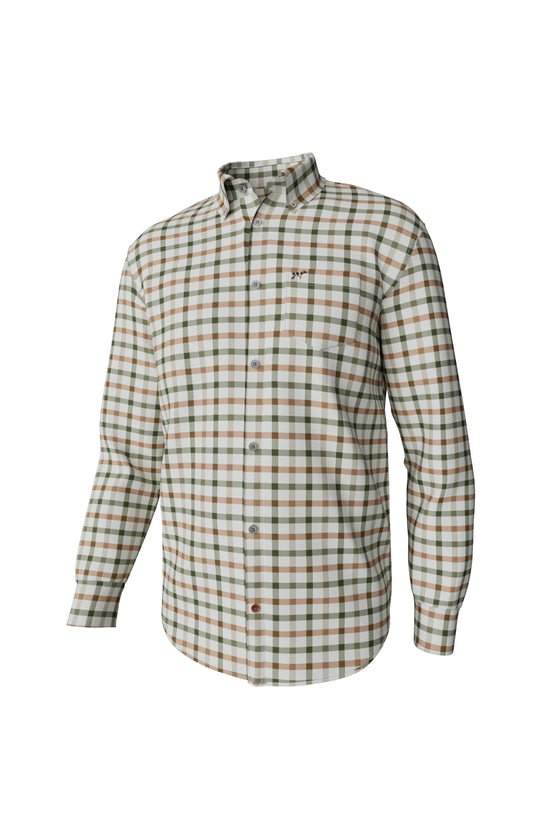 Southern Point Youth Hadley Luxe Long Sleeve Button Down, Burke Tattersall - Cypress