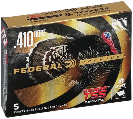 Federal PTSS419F 9 Heavyweight TSS Turkey Shotshell 410 3" 13/16oz 9 (No FLITECONTROL FLEX) 5 Rnd per Box