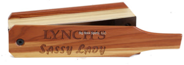 Lynch 110 Sassy Lady Turkey Box Call Poplar Sides Pivot Cedar Lid 2 Sided Raspy Hen & Gobbler