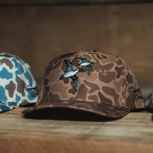 East Coast Waterfowl Bankin Pintail Embroidered Hat- Brown Old School Camo