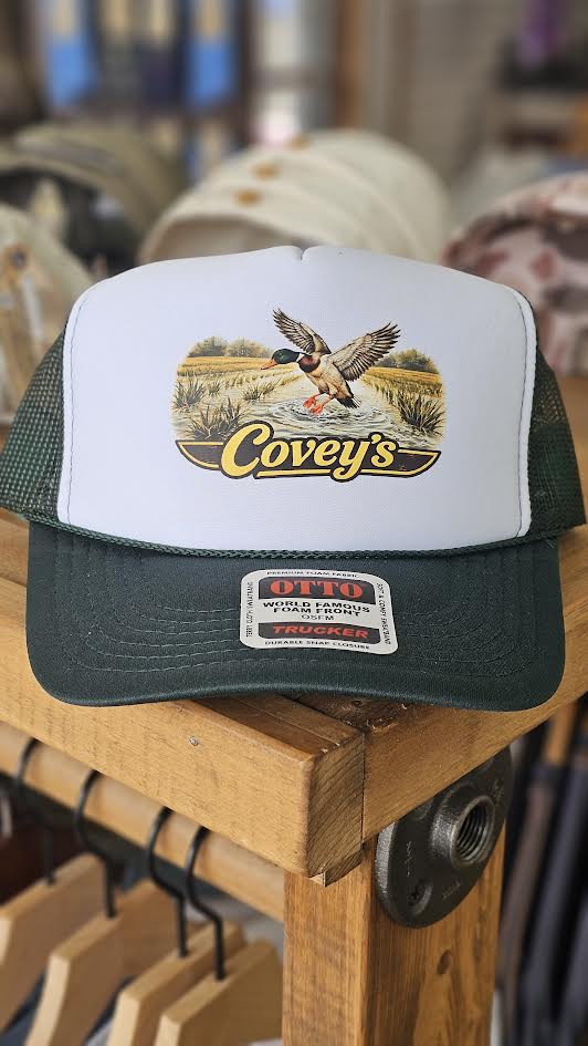 Covey's Vintage Duck Foamie Hat, Green/White