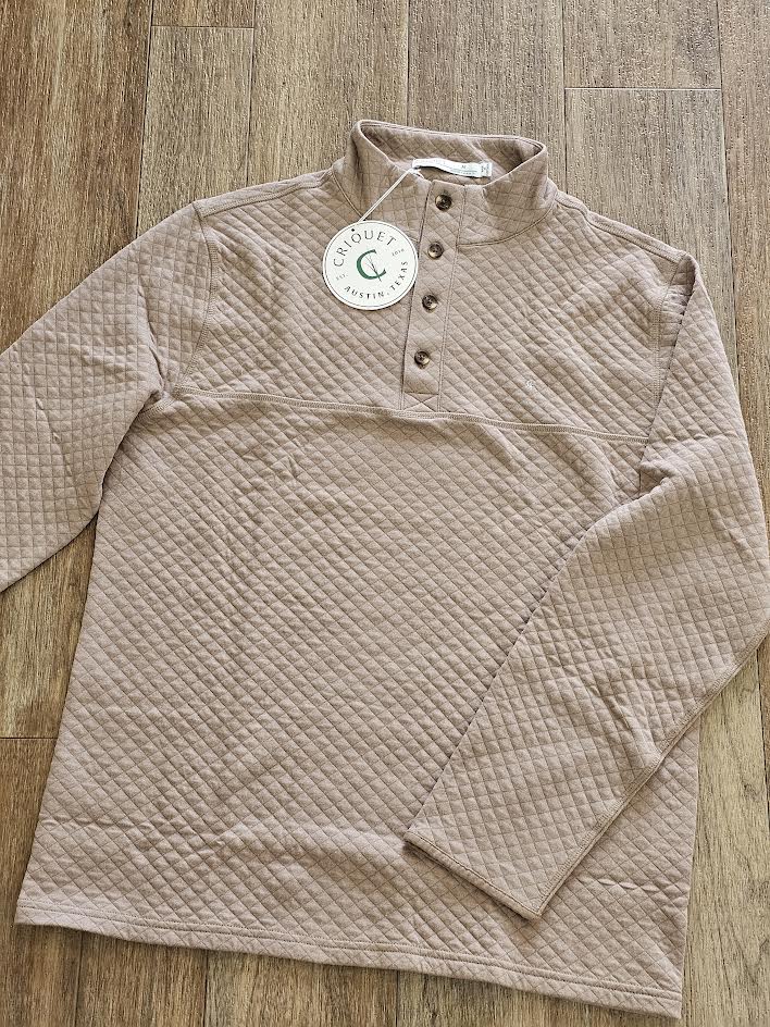 Criquet Quilted Pullover Heather Sand