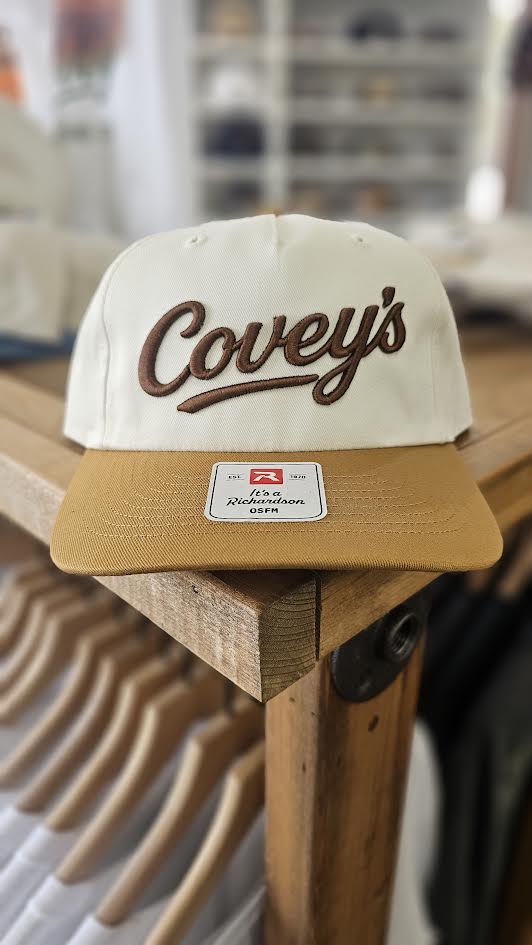 Covey's Logo Hat, Combination Cream/Wheat