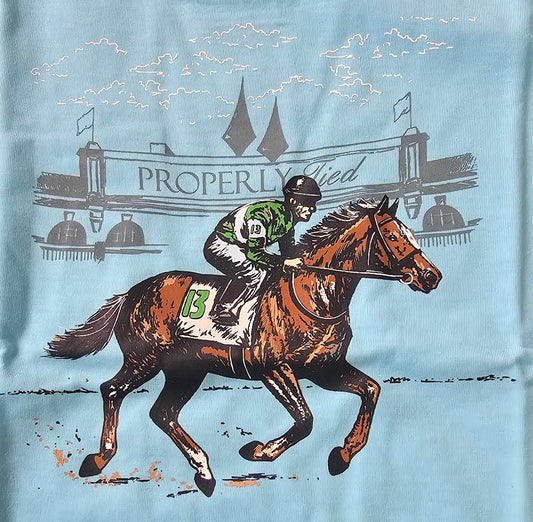 Properly Tied Boys Derby Day SS Aqua