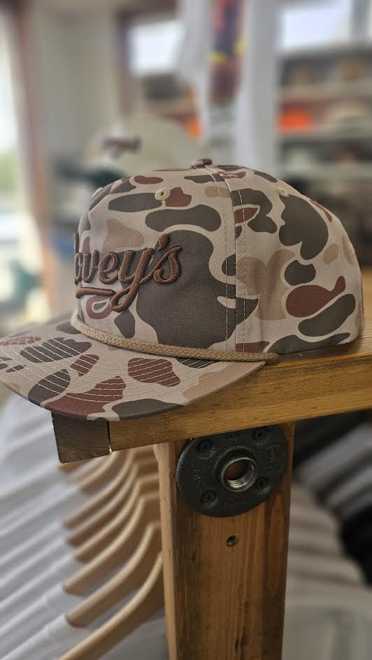 Covey's Logo Hat, Harvest Duck Camo w/ Light Brown Rope