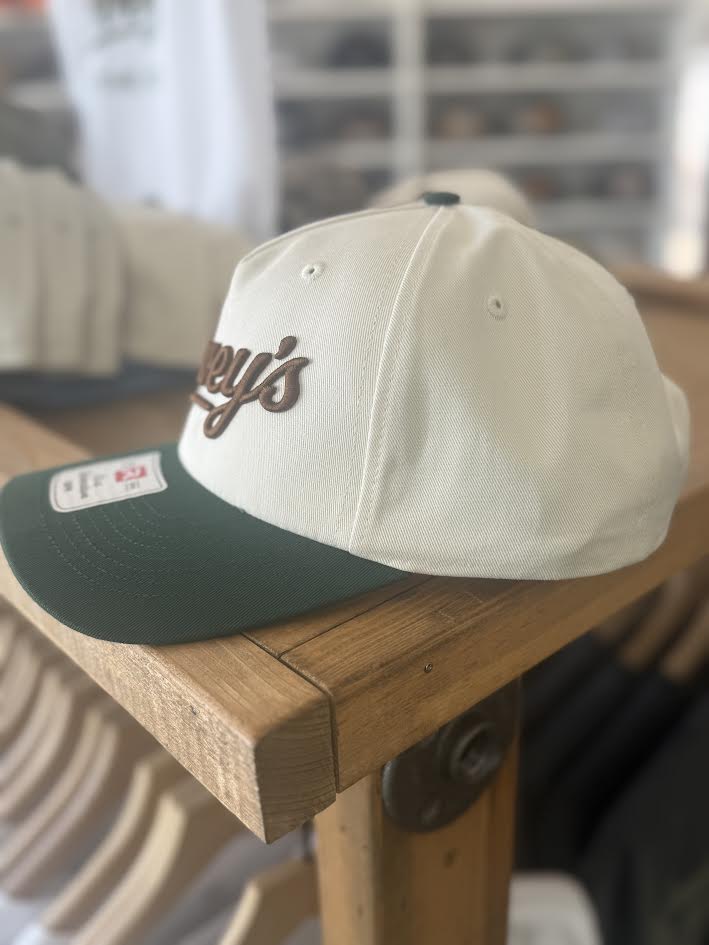 Covey's Logo Hat, Cream/ Dark Green