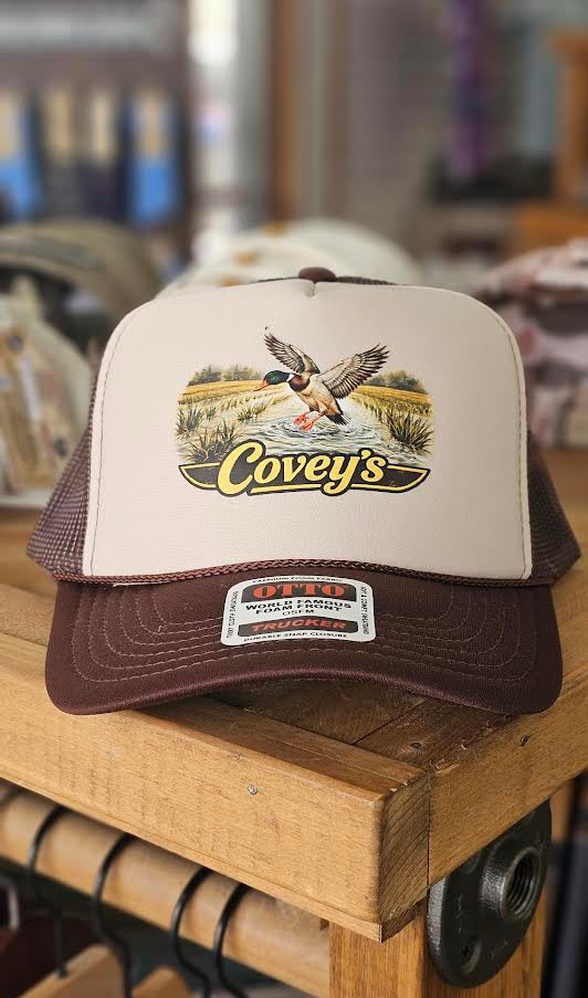 Covey's Vintage Duck Foamie Hat, Brown/Tan