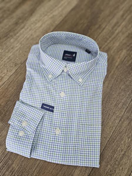 johnnie-O Shay Performance Button Up Shirt, Cascade