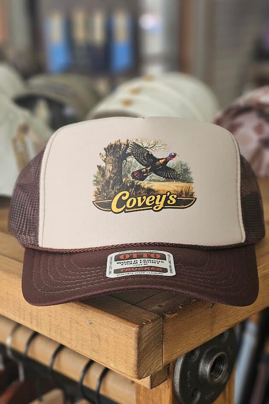 Covey's Vintage Turkey Foamie Hat, Brown/Tan