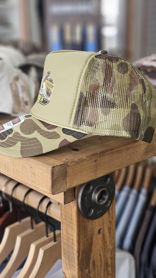 Covey's Vintage Duck Foamie Hat, Old School Camo