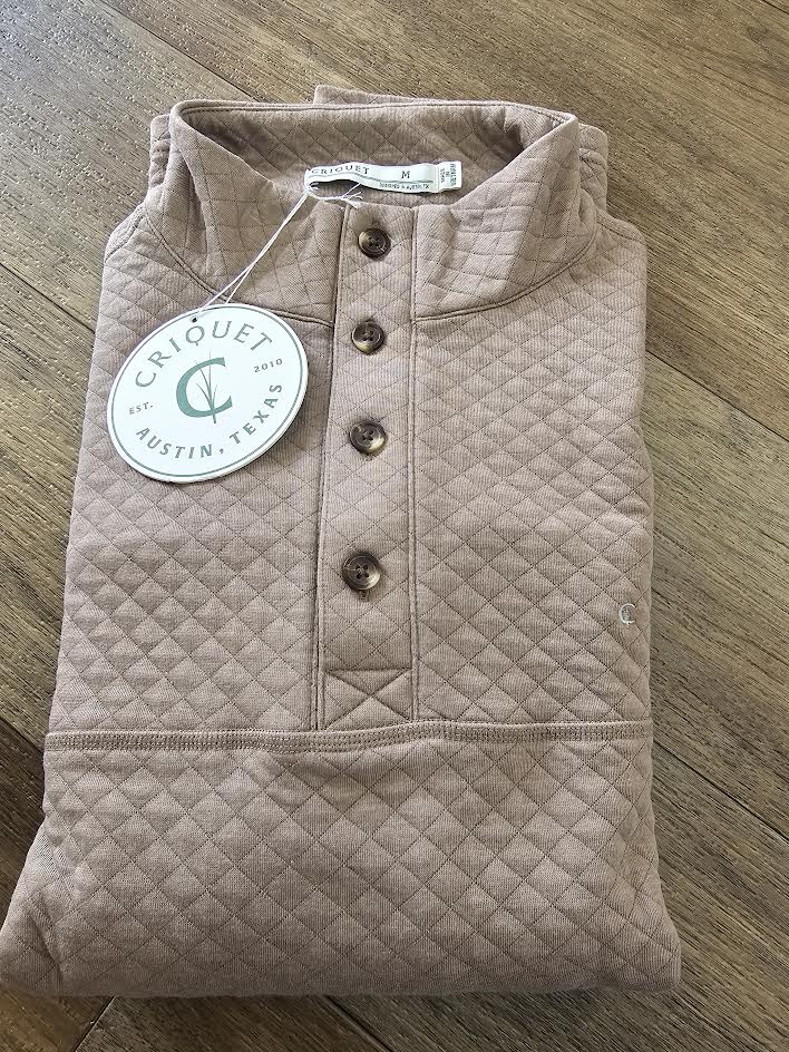 Criquet Quilted Pullover Heather Sand