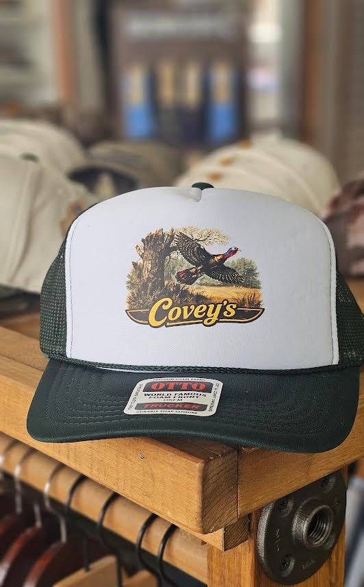 Covey's Vintage Turkey Foamie Hat, Green/White