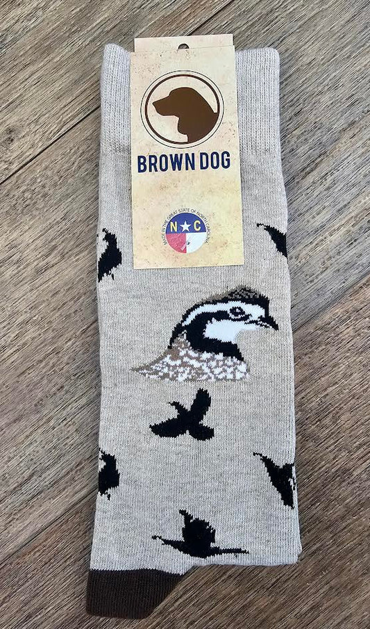 Brown Dog Hosiery Quail Head, Oatmeal