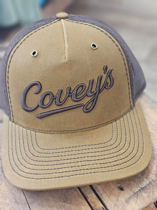 Covey's Logo Hat, Split Whiskey/ Brown