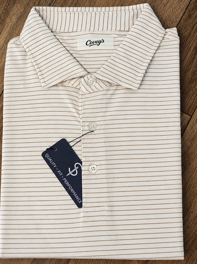 Covey's The Mill Polo, White/Khaki
