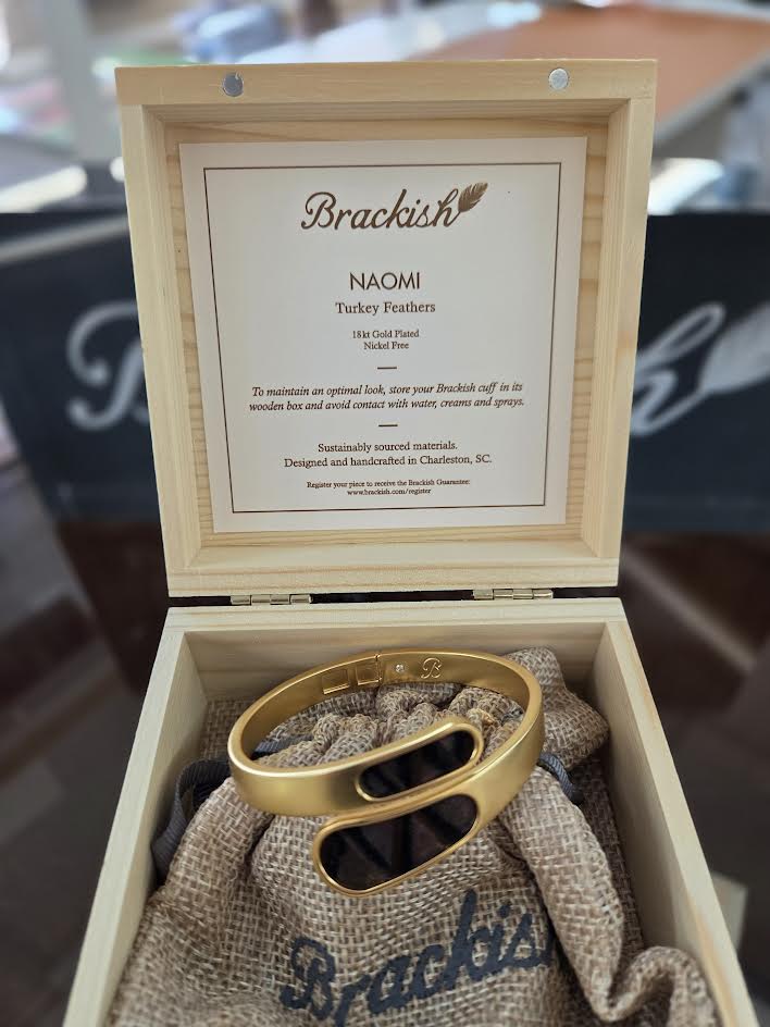 Brackish Naomi Bezel Hinge Cuff