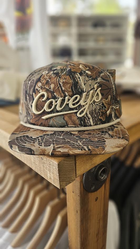 Covey's Logo Hat, Realtree Advantage w/ Khaki Rope