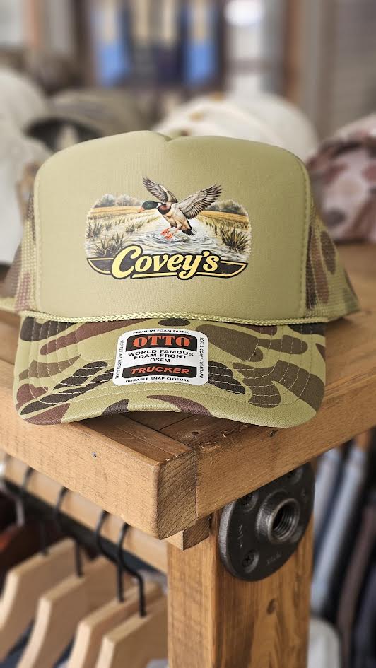 Covey's Vintage Duck Foamie Hat, Old School Camo