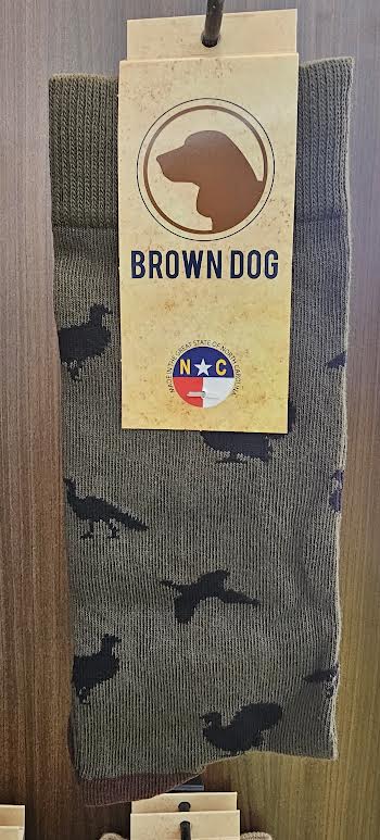 Brown Dog  Hosiery Wild Turkey Crew Socks, Sage