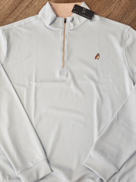 Covey's The Ross 1/4 Zip Pullover, Carolina Blue