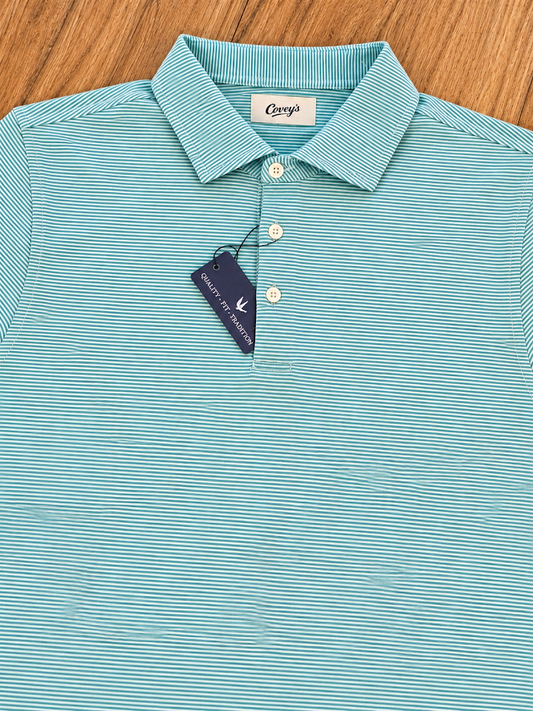 Covey's Knotty Pine Polo, Lime/Seablue