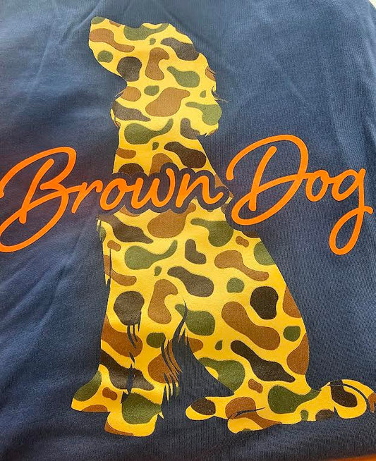 Brown Dog Boykin Sit Camo T-Shirt, Navy