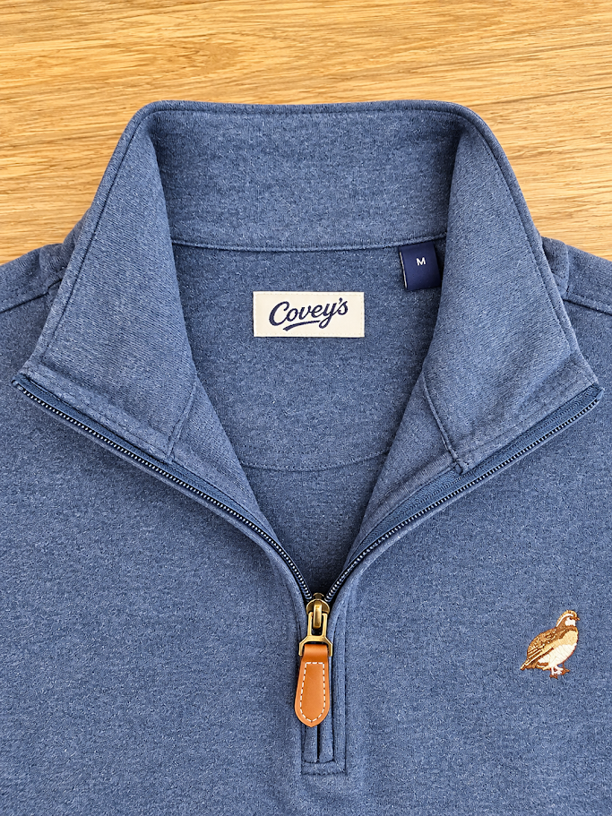Covey's The Hermitage 1/4 Zip Mock Vest, Navy