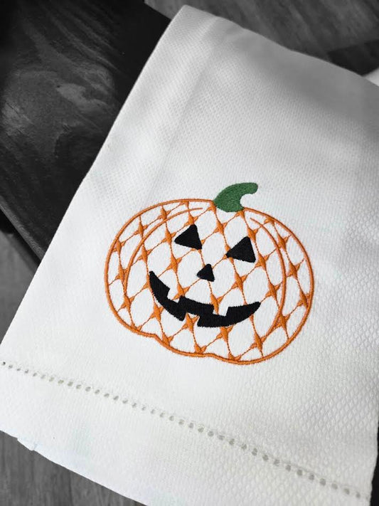 Jack-O-Lantern Huck Towel