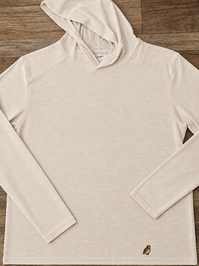 Covey's Lightweight Hoodie, Oatmeal Heather