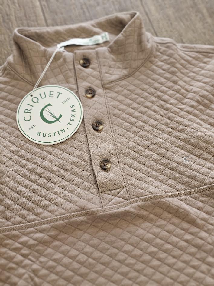 Criquet Quilted Pullover Heather Sand