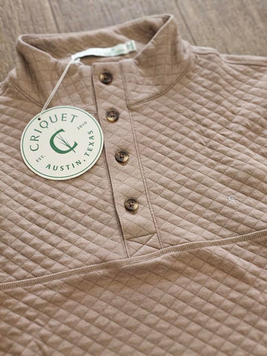Criquet Quilted Pullover Heather Sand