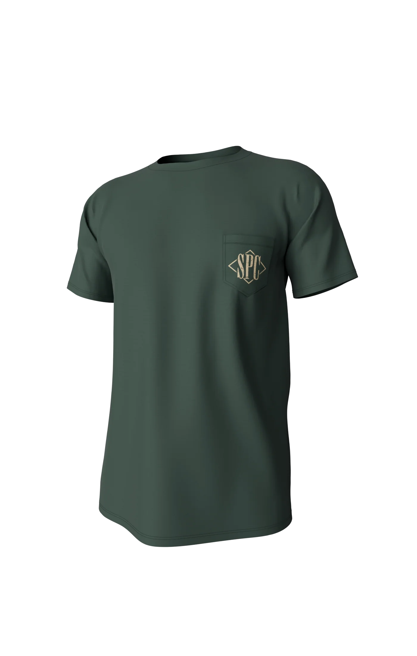 Southern Point Youth Diamond Quail Short Sleeve Pocket Tee, Duck Green