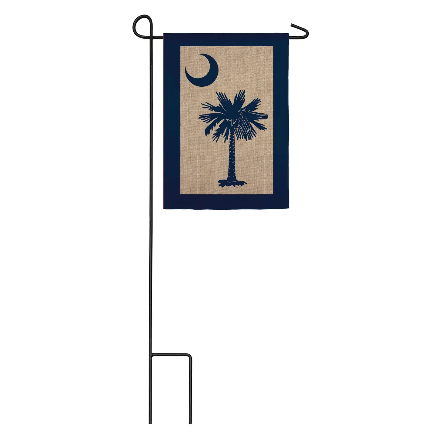 Evergreen South Carolina Palmetto Burlap Garden Flag