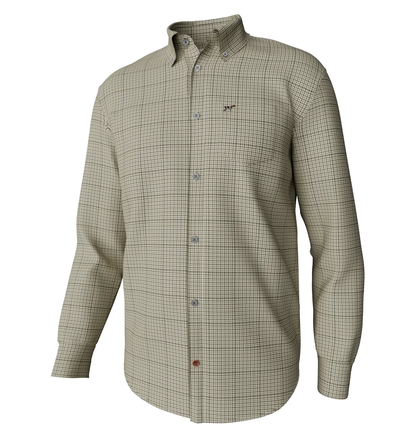 Southern Point Hadley Vintage Long Sleeve Button Down, Harper Houndstooth - Cream