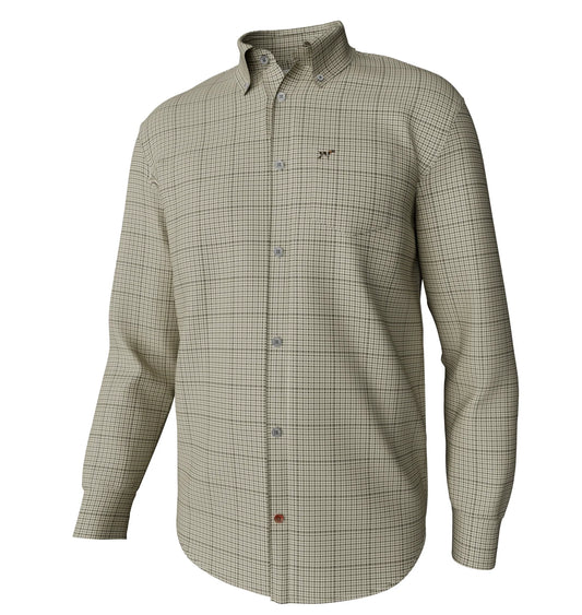 Southern Point Hadley Vintage Long Sleeve Button Down, Harper Houndstooth - Cream