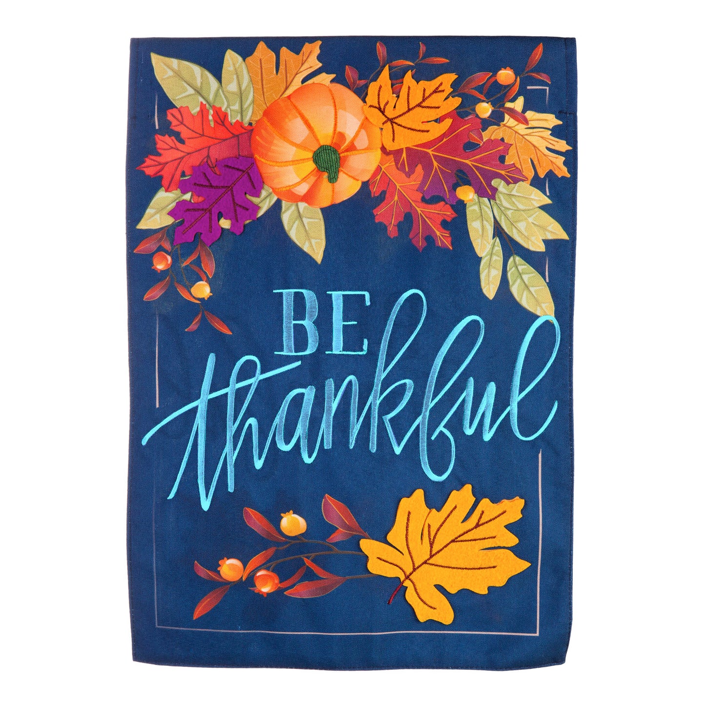 Be Thankful Garden Linen Flag