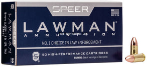 Speer 53650 Lawman 9MM Luger, 115 Grain, Total Metal Jacket, 50 Round Box
