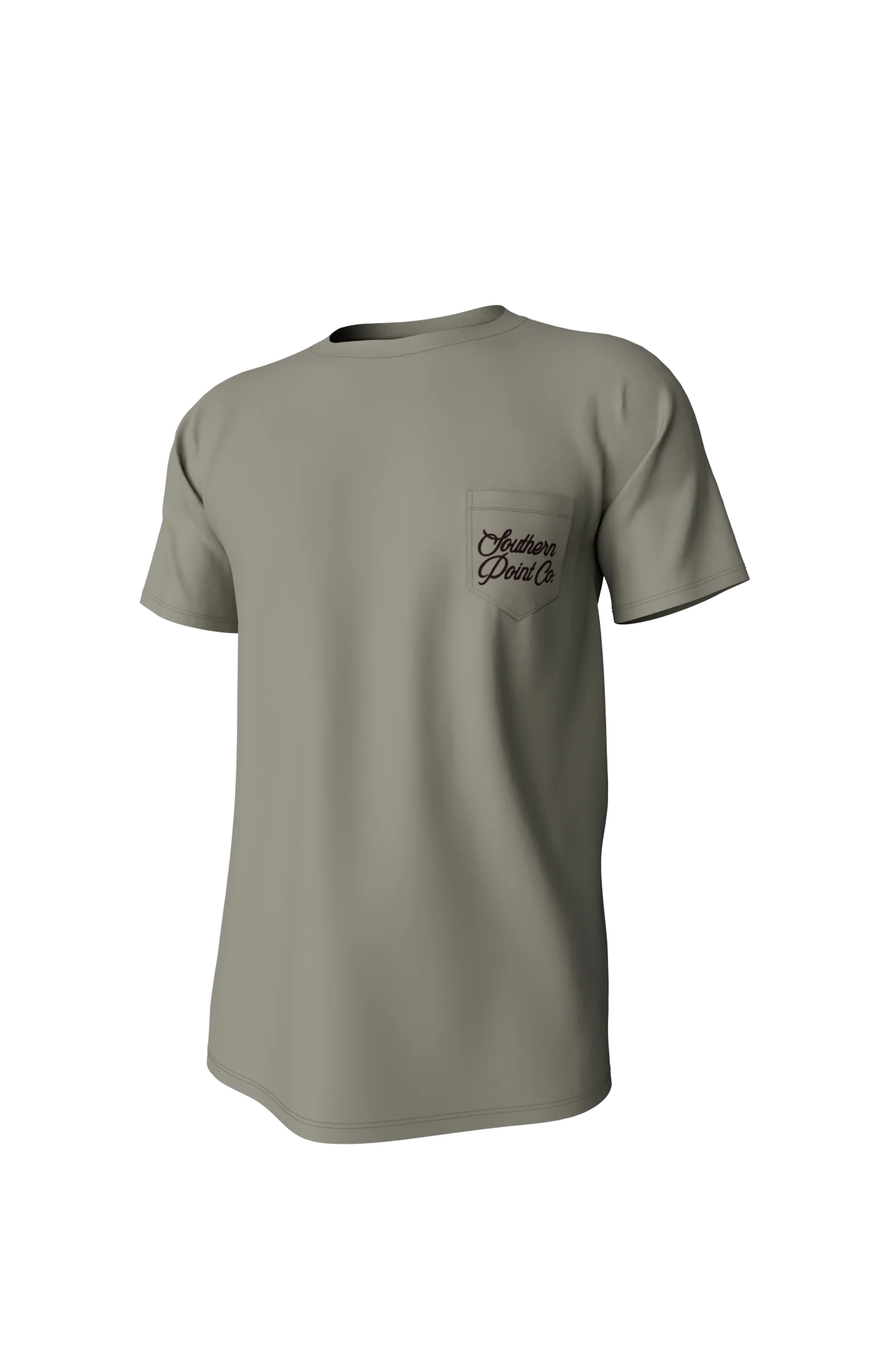 Southern Point In the Pines Short Sleeve Pocket Tee, Oak