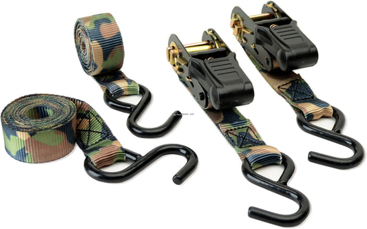 Camoufage Ratchet Tie Down-4Pk
