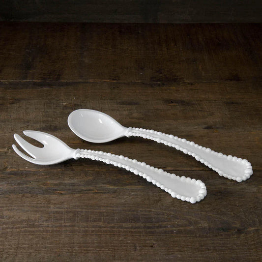 Beatriz Ball VIDA Alegria Large Salad Servers, White