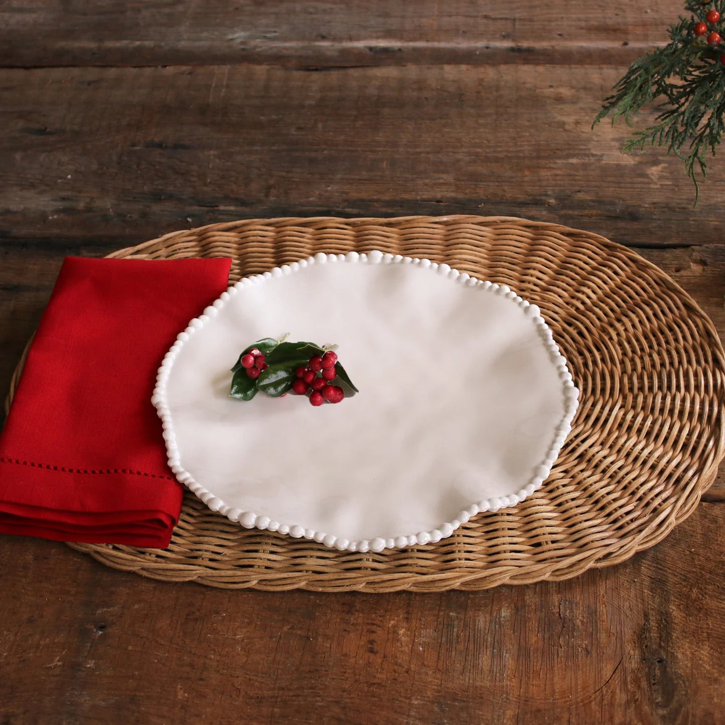 Beatriz Ball VIDA Alegria 11" Dinner Plate Set of 4, White