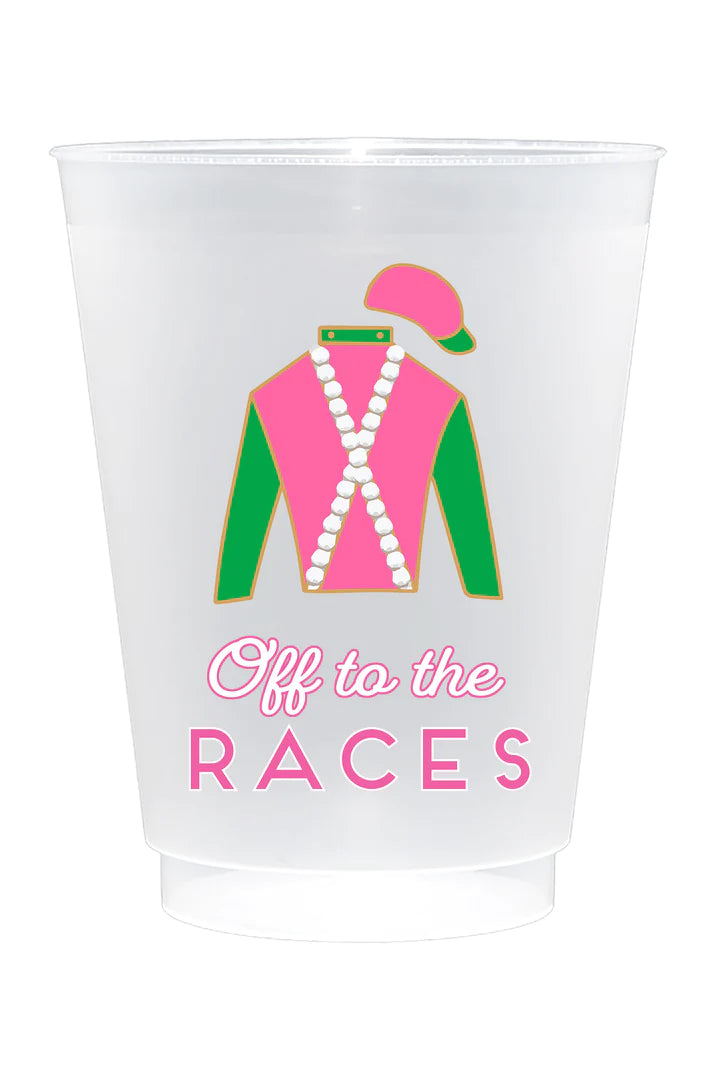 Derby Party Shatterproof Frost Flex Plastic Cups (Set of 10)