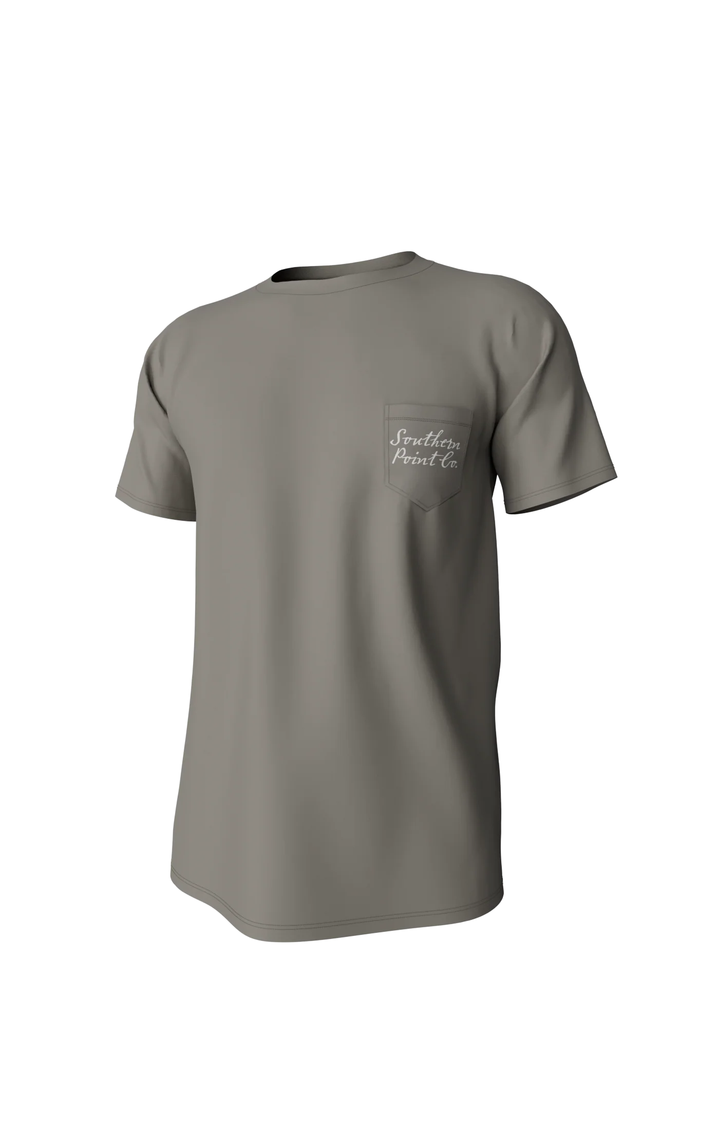 Southern Point Cupped Ducks Short Sleeve Pocket Tee, Laurel Oak