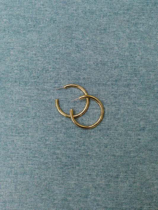 Heather Earrings, Gold Shiny