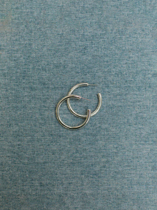 Heather Earrings, Silver Shiny