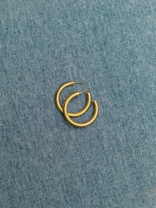 Cameron Earrings, Gold Shiny