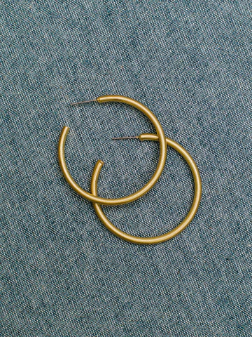 Stella Earrings, Gold Shiny